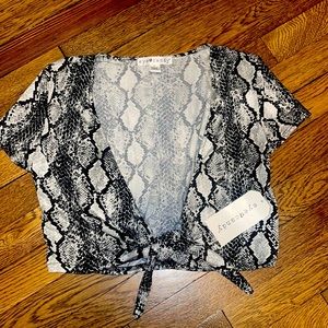 Snake skin crop top. NWT